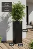 VIVANNO Pflanzkübel Fiberglas BLOCK Säule, Anthrazit matt - Produktbild-Vorschau 4