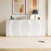 Merax Sideboard mit 3 Türen und LED-Streifen, Kommode mit Produktbild-Vorschau 2