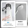 Duschkopf, Hochdruck Wassersparend Handbrause, Stopp Produktbild-Vorschau 6