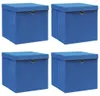 vidaXL Aufbewahrungsboxen mit Deckeln 4 Stk. Blau 32x32x32 Produktbild-Vorschau 6