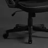A close-up view of the base and adjustment lever of a black and gray office chair. Anteprima dell’immagine prodotto