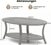 COSTWAY Couchtisch, Wohnzimmertisch mit Ablage, Produktbild-Vorschau 6