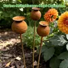 Gartenstecker Metall Blumen 3er Set, Garten Deko Rostoptik Produktbild-Vorschau 5