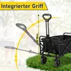 Jayseuw Bollerwagen faltbar offroad schwarz, Produktbild-Vorschau 4