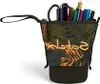 A pencil case filled with pens and pencils, standing upright. Produktbild-Vorschau