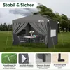 Sekey Faltpavillon 3x3 m Gartenpavillon mit 4 Seitenteilen Produktbild-Vorschau 9