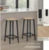 Tabourets de bar Corby - Bois clair industriel, Chêne Voir les images du produit 3
