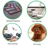 A collage of four circular images showing different cleaning applications and pet drying. Podgląd zdjęcia produktu