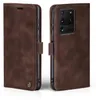 A brown flip cover phone case for a Samsung Galaxy S20 Ultra 5G is shown from two angles. Produktbild-Vorschau