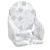 A baby high chair cushion with a rabbit pattern. Produktbild-Vorschau