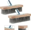 Robuster Drahtbesen 2 Stück 30cm mit Holzgriff für Produktbild-Vorschau 3