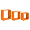 Set aus 3 modernen Wandregal-Würfeln Incubo - Orange Produktbild-Vorschau 1