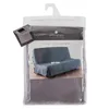 Product packaging for a sofa cover, showing a sample image of the cover on a sofa. Produktbild-Vorschau