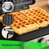 Waffeleisen stark schwarz 2 große Waffeln MPM MGO-41/C Produktbild-Vorschau 2