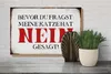 Holzschild Spruch 30x20cm meine Katze hat nein gesagt Produktbild-Vorschau 4