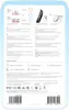 Back of packaging for a water flosser, showing features, specifications, and contents in multiple languages. Náhled obrázku produktu