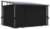 vidaXL Pavillon mit Vorhängen 405x294x244 cm Anthrazit Produktbild-Vorschau 2