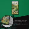 Wohnzimmer-Bild Leinwand Uhr 30x60 Malerei Wald Bäume Produktbild-Vorschau 5