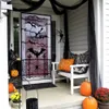 Stück Halloween-Vorhänge, schwarze Spinnennetz-Fledermäuse, Produktbild-Vorschau 3