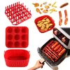 3er Set Silikonform Heißluftfritteusen Zubehör für Produktbild-Vorschau 1
