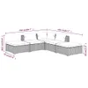 vidaXL 5-tlg. Garten-Lounge-Set mit Kissen Poly Rattan Produktbild-Vorschau 11