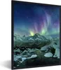 MuchoWow® Gerahmtes Poster Meer - Eis - Nordlicht - Winter Produktbild-Vorschau 1