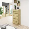 A modern living room or hallway with wooden furniture and decor. Produktbild-Vorschau