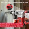 TEENO Marteau perforateur SDS-Plus 1500W avec 6 vitesses, 4 Voir les images du produit 4
