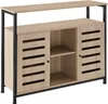 tectake® Sideboard Warrington mit höhenverstellbaren Produktbild-Vorschau 1