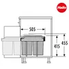 Hailo Collecteur de déchets 3650102 TA Swing A Tandem 2x 15 Voir les images du produit 3
