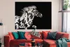 MuchoWow® Poster Pferd - Dots - Schwarz 160x120 cm - Foto Produktbild-Vorschau 2