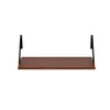 A wooden shelf with black metal brackets, isolated on a white background. Náhled obrázku produktu