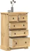 vidaXL Kommode Corona 80x43x114 cm Massivholz Kiefer Produktbild-Vorschau 2