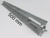 A metal ground sleeve for fence posts, shown on a light gray background with dimensions indicated. Produktbild-Vorschau