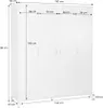 A diagram showing the dimensions of a white wardrobe. Produktbild-Vorschau
