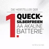 Marketing graphic highlighting the number 1 manufacturer of mercury-free AA alkaline batteries. Anteprima dell’immagine prodotto