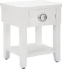 A white nightstand with a single drawer and a shelf underneath, shown from a front-facing angle. Náhled obrázku produktu