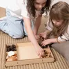Montessori Holztablett aus Birkensperrholz mit 5 Zellen für Produktbild-Vorschau 4