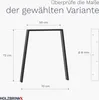 HOLZBRINK Pied de table métal noir 50/70x72cm en forme Voir les images du produit 7