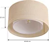 Lindby Deckenleuchte Soula, Ø 40 cm, beige, Kunststoff, E27 Produktbild-Vorschau 4