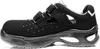 A black safety sandal shown from the side against a white background. Produktbild-Vorschau