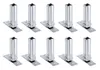 A collection of ten identical metal handrail supports arranged in two rows on a white background. Anteprima dell’immagine prodotto