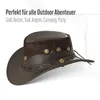 Country Luxus Western Cowboy Hut Reiten Leder Sonnenhut Produktbild-Vorschau 6