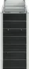 A tall, narrow raised garden bed made of galvanized steel with a dark gray interior. Produktbild-Vorschau