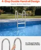 4-stufige Poolleiter 120kg - Pool Einstieg mit 2 Handläufen Produktbild-Vorschau 2