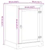 vidaXL Skříňka na média  60x50x82 cm z masivního Náhled obrázku produktu 8
