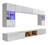 AX LIVING Meuble-paroi Salon Kossana 24 - 300cm blanc/chene Voir les images du produit 2