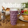 Dubbetasse lila 0,5 L ohne Aufdruck (durchgedubbt) - XXL Produktbild-Vorschau 2