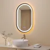 LED Badspiegel Oval 50 x 80 cm Wandspiegel mit Beleuchtung Produktbild-Vorschau 1