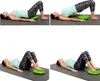 A collage of four images showing a woman performing exercises with a balance board. Podgląd zdjęcia produktu